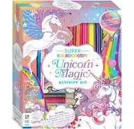 "Kids' Super Unicorn Magic Activity Kit Fantasy Themed Coloring Book With Glitter Stationery And Stickers U In Multi"