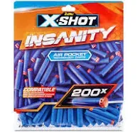 X-Shot Insanity 200 Dart Refill Pack by Zuru, Compatible with X-Shot and Other Brands, Blaster Outdoor Toys