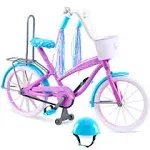 Bike with Helmet, Streamers, Basket, and Wheels That Roll for 18-Inch  Doll