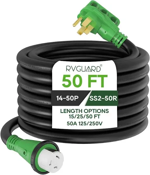 RVGUARD 30 Amp 50 Feet RV Power Extension Cord