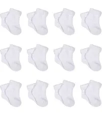 12-Pack White Terry Socks