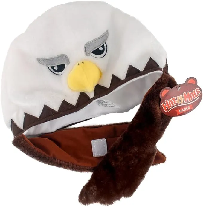 Hat-A-Mals Soft Plush Bald Eagle Animal & Mascot Hat