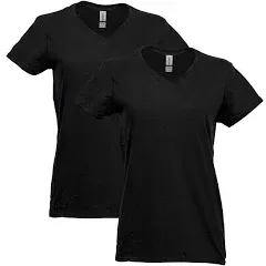 Gildan Ladies' Heavy Cotton V-Neck T-Shirt Royal-L