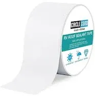 CircleCord RV Roof Tape White, 4 Inch X 50 Feet RV Tape, RV Sealant Tape for Camper Roof Repair, Trailer Roof Sealant, Stop Camper Roof Leaks, UV-Resistant, Weatherproof and Sturdy