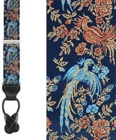 Trafalgar Birds of Prosperity Silk Button End Braces