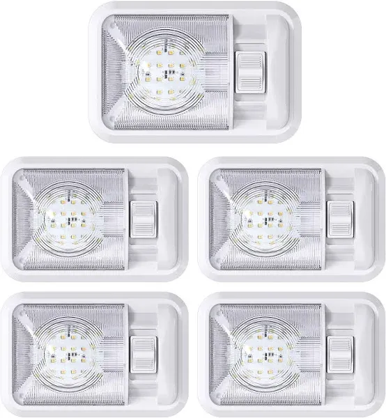 Leisure LED 5 Pack 12V LED RV Ceiling Dome Light