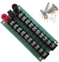 PCB005 1 Set Power Distribution Board 3 Inputs 2 x 10 Outputs for DC AC Voltage