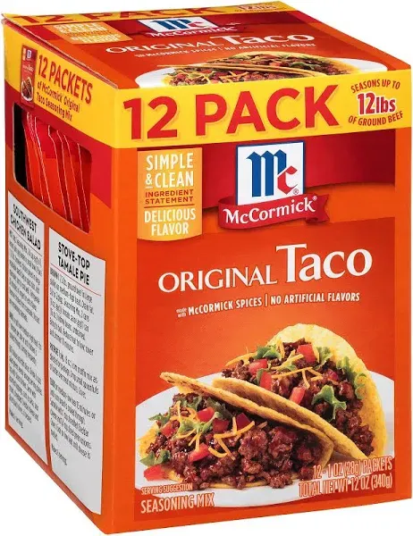 McCormick 30% Less Sodium Taco Seasoning Mix