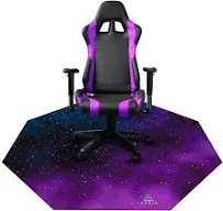  Space Computer Chair Mat (47” x 47”), Noise 47.2&#034; x 47.2&#034; Blue and Purple