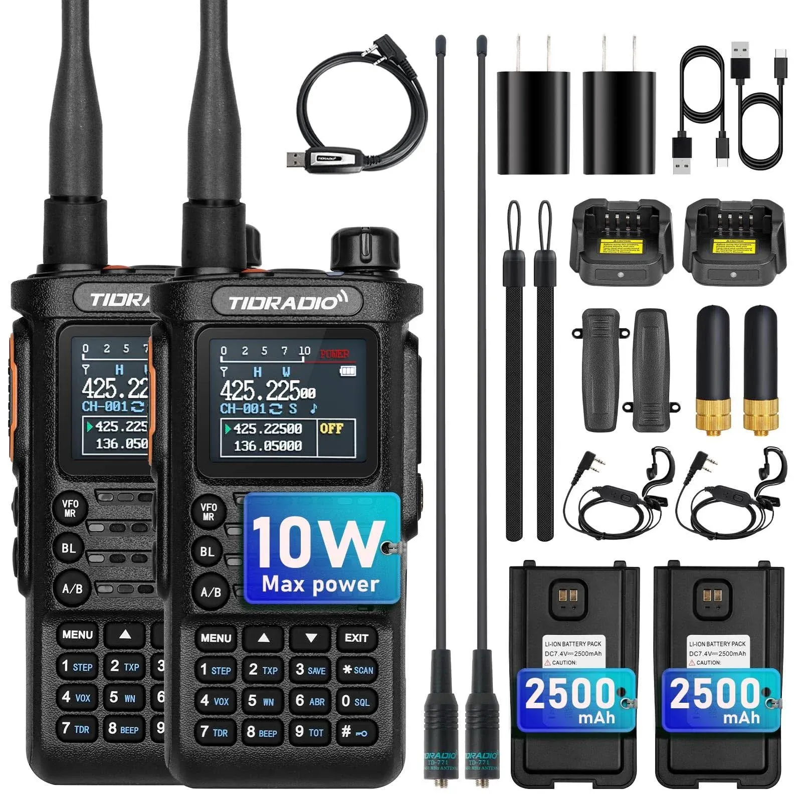 TIDRADIO TD-H8 2 Gen 10W HighPower Ham Radio HandheldAPP ProgrammableLo<wbr/>ng Ran...