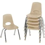 10359-SD 12&#034; School Stack Chair, Stacking Student Seat with Chromed Steel Legs a