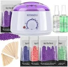 Waxing Kit for Women Men, NYANDU Wax Warmer for Hair Removal, 17.6 oz Wax Bea...