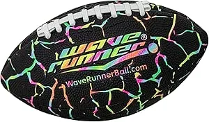 Wave Runner Grip It Waterproof Junior Size Football, 9.25 Size, Durable & Double Laced, Perfect for Beach Accessories, Kids Games, Pool Toys, Outdoor Games, All-Weather Indoor & Outdoor Play