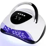 WEVILI 208W UV LED Nail Lamp, Faster Nail Dryer Gel Polish Light for Hands & Feet, Professional UV Nail Light with 4 Timers & Auto Sensor, Portable