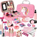 Kids Makeup Kit for Girls, Real Washable Makeup Set for Girls