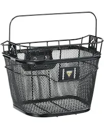 Topeak Front Basket with Fixer 3 Handlebar Bracket: Black