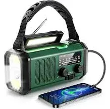 10000MAH Emergency Radio, NOAA Weather Alert Crank Radio, Emergency Radio, Solar Radio, NOAA/AM/FM Weather Radio, USB Type-C Charging, Dynamo Radio, Polymer Battery, Torch & LED Reading Light, SOS Ala