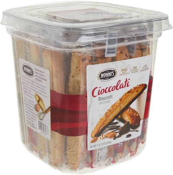 Nonni's Biscotti, Classic Almond, 0.69 oz Individually Wrapped, 25/Pack