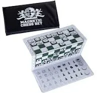 WE Games Mini Magnetic Pocket Chess Set - Travel Trifold 6 in.