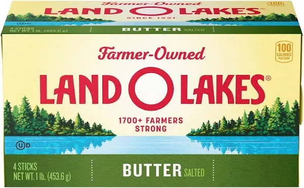 Land O'Lakes Salted Butter Sticks (1 lbs, 4 ct)