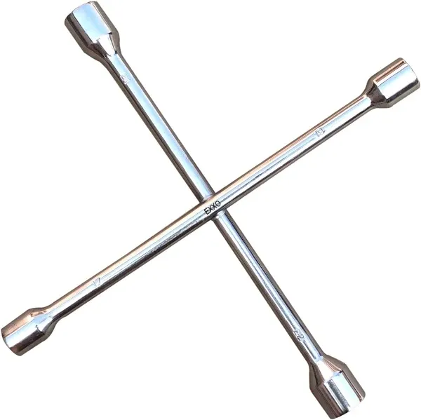 Four Way Tire Iron 4 Way Universal Car Lug Wrench Nut Cross Flat Repair Tool 14&#034;