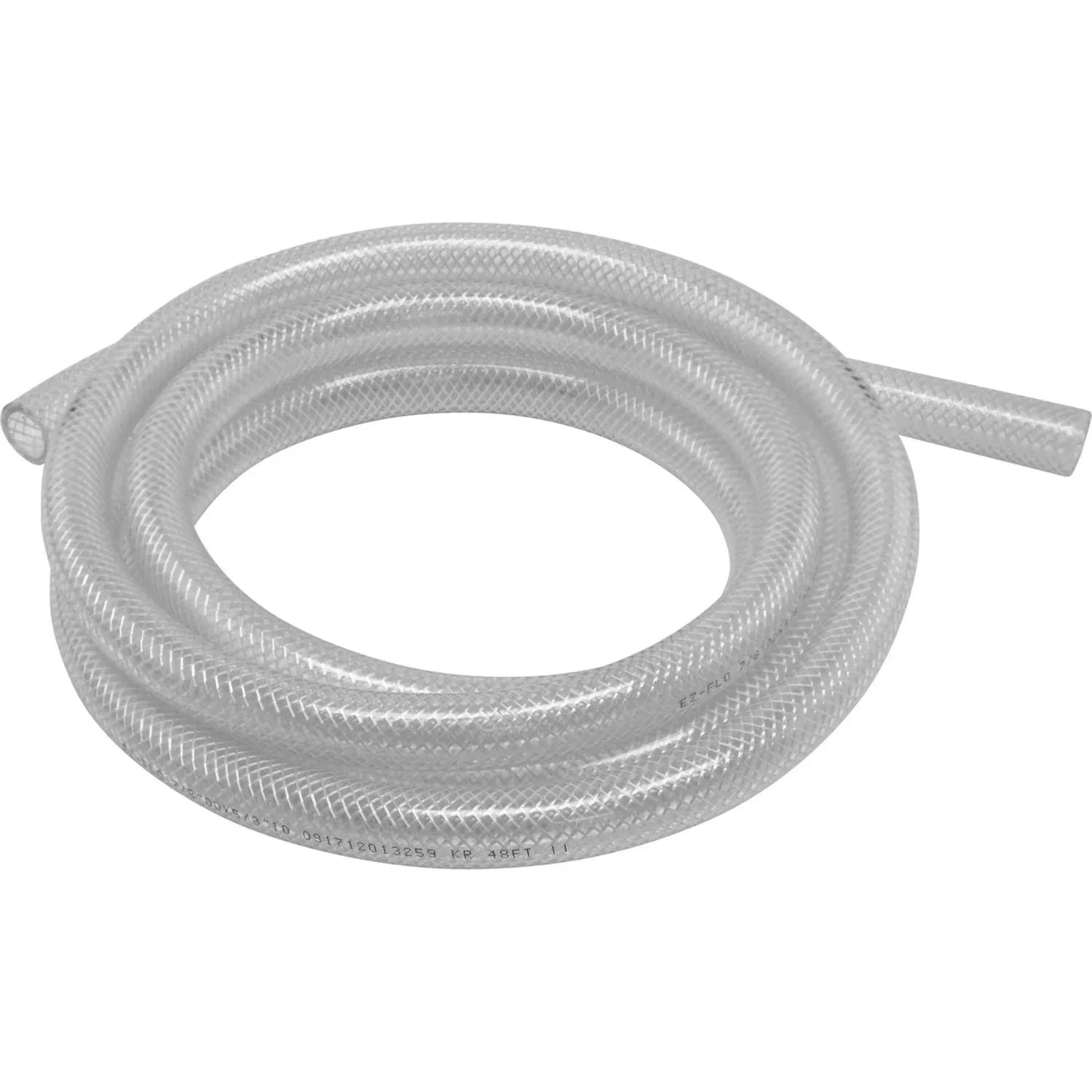 EZ-FLO 5/8-in ID x 10-ft Reinforced PVC Clear Reinforced Braided Vinyl Tubing | 98629