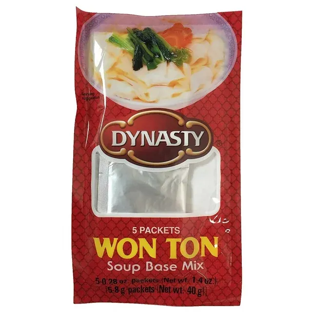 Won Ton Soup Base Mix 5 Individual Packets per Pack 1.4 oz (4 Pack)