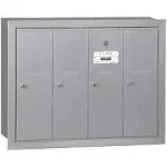 Salsbury 4 Door Vertical Mailbox Aluminum USPS Approved (3504ARU)