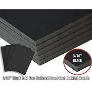 3/16" Black Foam Core Boards 24x36-5 Pack. Many Sizes Available. Acid Free Craft Poster Board for Signs, Buffered Presentations, School, Office and Art Projects