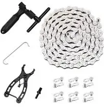 Bike Chain Kit, Single/6/7/8/ Speed Multi-Function Bike Mechanic