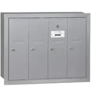 4 Door Apartment Mailbox Multi Family Mail Box Boxes Wall Mount USPS Access