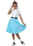 Girls 50's Blue Poodle Skirt Costume