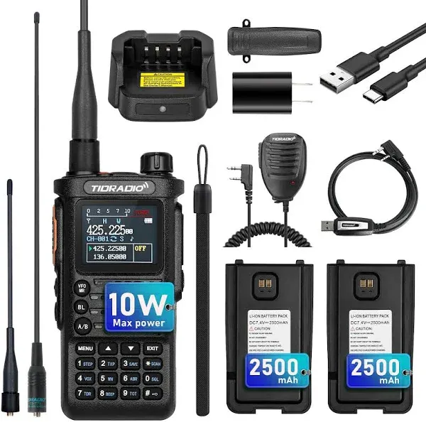 TIDRADIO TD-H8 2 Gen 10W HighPower Ham Radio HandheldAPP ProgrammableLo<wbr/>ng Ran...