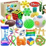 Scientoy Fidget Toy Set, 35 Pcs Sensory Toy for ADD, OCD, - Scratch &amp; Dent