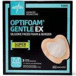 Optifoam Gentle EX Sacrum Foam Dressing, 7" x 7" 5/Box