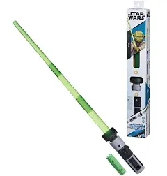 STAR WARS Lightsaber Forge Yoda, Green Customizable Electronic Lightsaber, Toys for 4 Year Old Boys and Girls