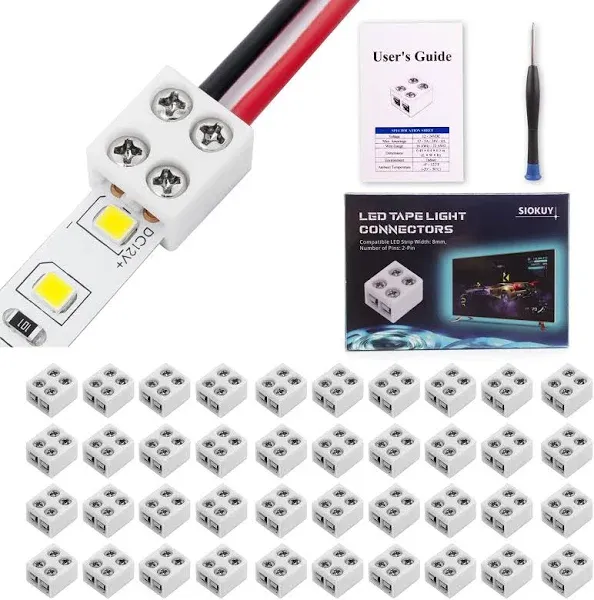 SIOKUY 40 Pcs Solderless LED Strip Connectors