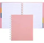 Talia Discbound Notebooks, Planner, Customizable, (Salmon, Letter (8.5in x 11...