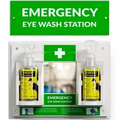 Emergency Portable Eye Wash Station Wall-Mounted First Aid Eye Wash