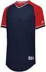 Russell R01X3B - Youth Classic V Neck Jersey Navy/True Red/White - S