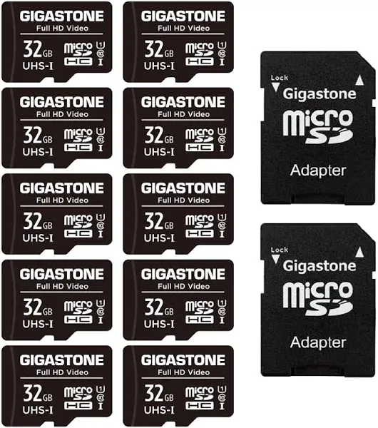 Gigastone Micro SD Card 32GB 5-Pack Camera Plus MicroSDHC Memory Card for Video Camera