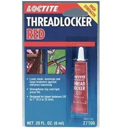 Loctite Threadlocker Red 271 - Permanent Thread Lock Glue for Nuts, Bolts, & Fasteners, High Strength Screw Glue to Prevent Loosening & Corrosion - 6 ml, 12 Pack