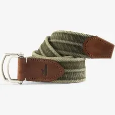 Johnnie-O Brentwood Canvas Web Belt Light Grey Size XXL NWT 