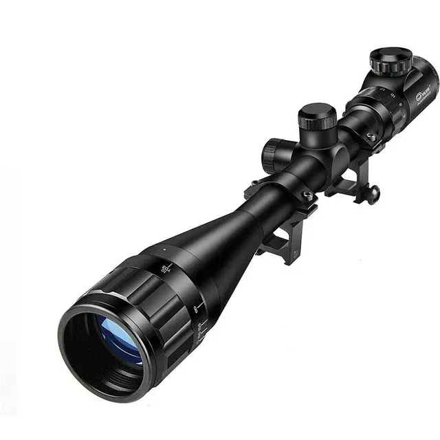 CVLIFE Rifle Scope 6-24x50 AO Red and Green Illuminated Long Range Scope for Hunting with Scope Rings