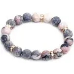 liagza Healing Bracelet for Women Anxiety Crystal Bracelet Chakra Beaded Bracelets Rose Quartz Crystals and Healing Stones Brace, Rose