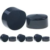 2 1/2 Inch Rubber End Caps Round Rubber Caps Plug Insert Decking Caps Black Rubber Tips PVC Flexible Vacuum Caps Plastic End Caps for Pipe Tube Pack of 8