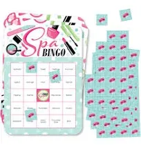 Big Dot of Happiness Spa Day Bingo Cards and Markers