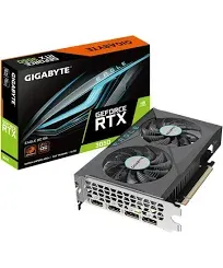 GIGABYTE GeForce RTX 3050 EAGLE OC 6G Graphics Card, 2X WINDFORCE Fans, 6GB GDDR6 96-bit GDDR6, GV-N3050EAGLE OC-6GD Video Card