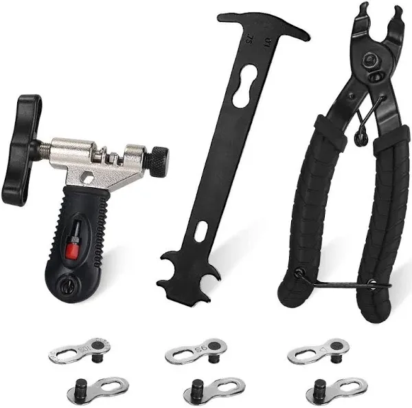 Bike Chain Repair Tool Kit Set, Cycling Bicycle Chain Breaker Splitter Cutter &amp; 