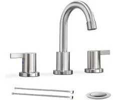 8 in. Widespread Brushed Nicekel Bathroom Faucet